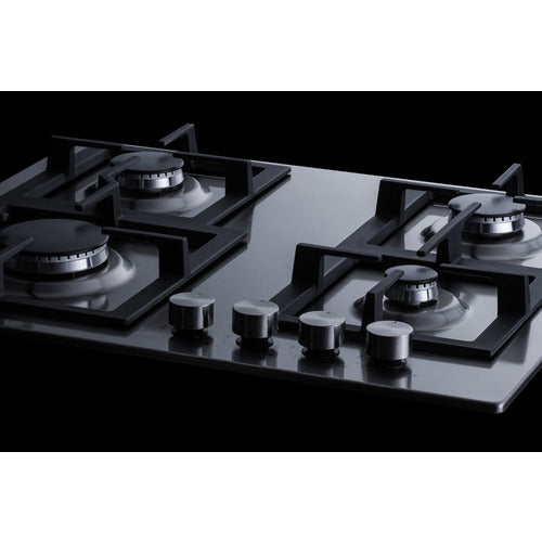 Summit 24" Wide 4-Burner Gas Cooktop In Stainless Steel GCJ4SS