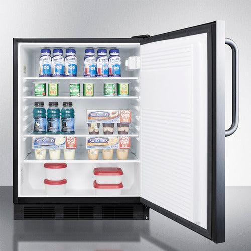 Summit 24" Wide All-Refrigerator, ADA Compliant AL752BKSSTB