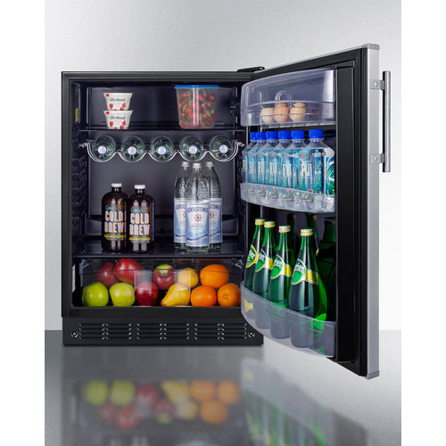 Summit 24" Wide All-Refrigerator, ADA Compliant FF6BK2SSADA