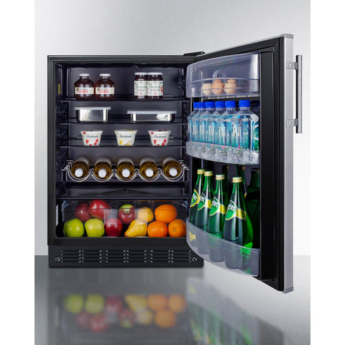 Summit 24" Wide All-Refrigerator, ADA Compliant FF6BK2SSADA