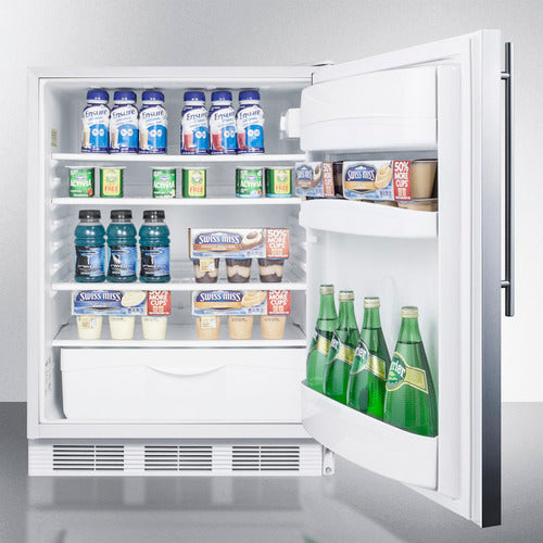 Summit 24" Wide All-Refrigerator, ADA Compliant FF6LW7SSHVADA