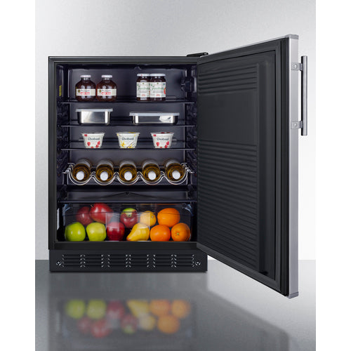 Summit 24" Wide All-Refrigerator, ADA Compliant FF708BL7SSADA