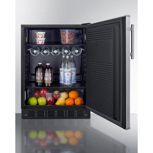 Summit 24" Wide All-Refrigerator, ADA Compliant FF708BL7SSADA