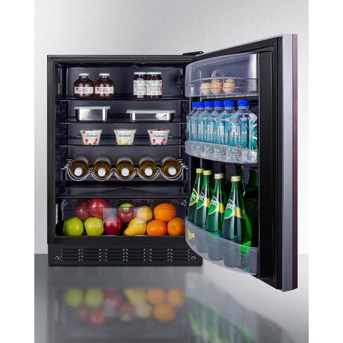 Summit 24" Wide All-Refrigerator, ADA Compliant (Panel Not Included) FF6BK2SSIFADA