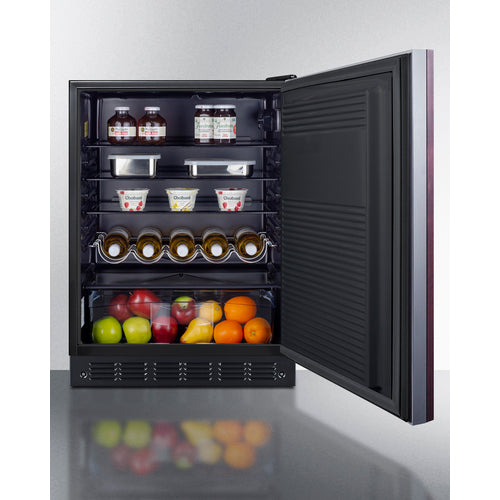 Summit 24" Wide All-Refrigerator, ADA Compliant (Panel Not Included) FF708BLSSIFADA