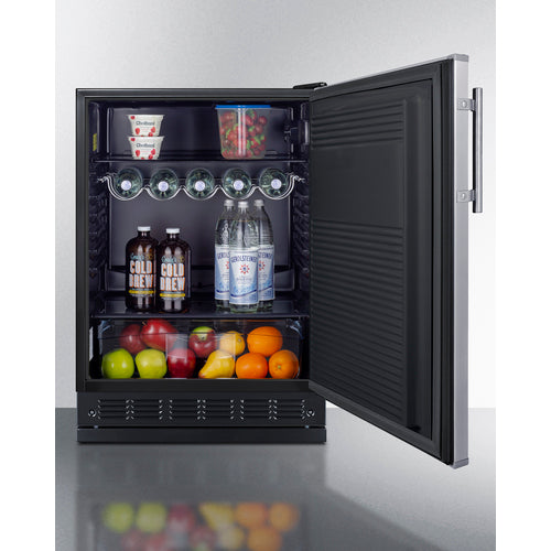 Summit 24" Wide All-Refrigerator FF708BLSSRS