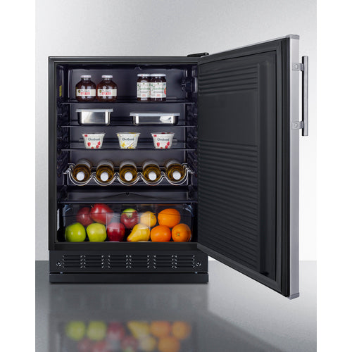 Summit 24" Wide All-Refrigerator FF708BLSSRS