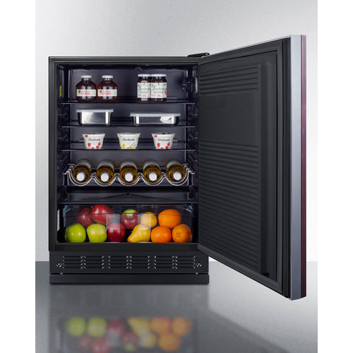 Summit 24" Wide All-Refrigerator (Panel Not Included) FF708BLSSRSIF