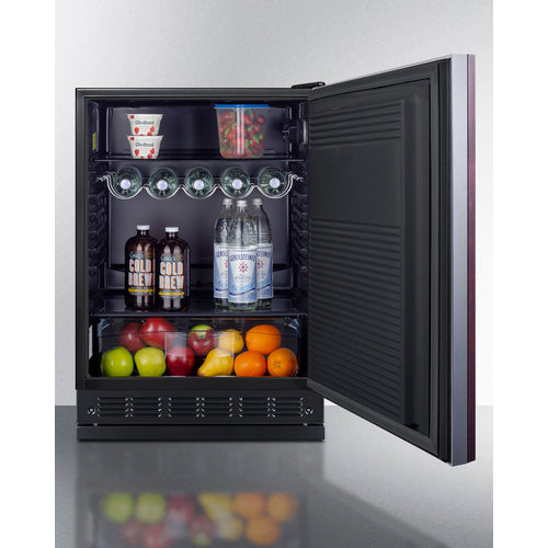 Summit 24" Wide All-Refrigerator (Panel Not Included) FF708BLSSRSIF