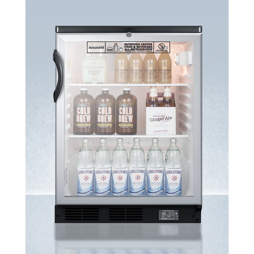 Summit 24" Wide All-Refrigerator SCR600BGLNZ