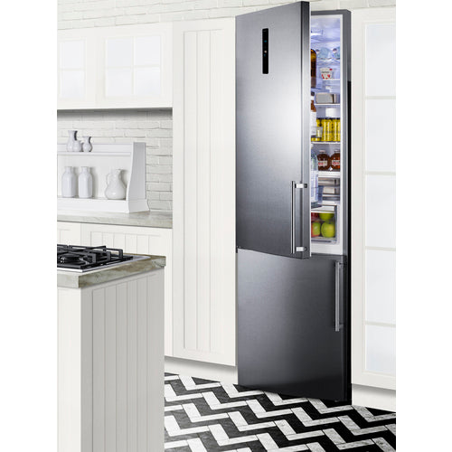 Summit 24" Wide Bottom Freezer Refrigerator With Icemaker FFBF181ES2IMLHD