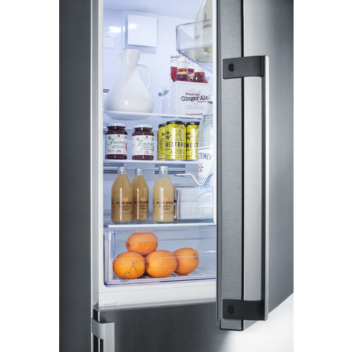 Summit 24" Wide Bottom Freezer Refrigerator With Icemaker FFBF247SSIM