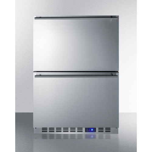 Summit 24" Wide Built-In 2-Drawer All-Refrigerator CL2R248