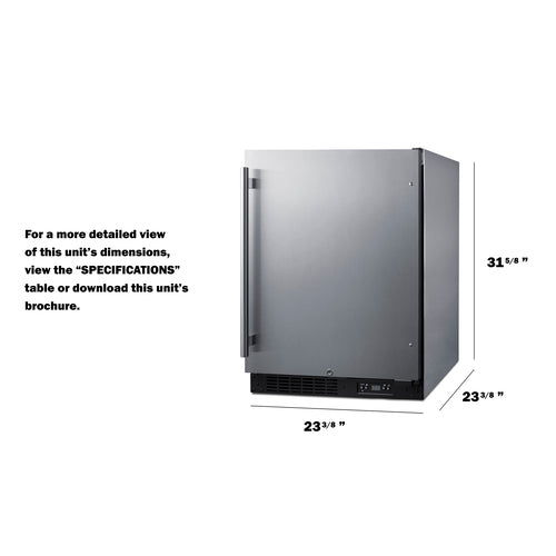 Summit 24" Wide Built-In All-Freezer, ADA Compliant ALFZ51CSS