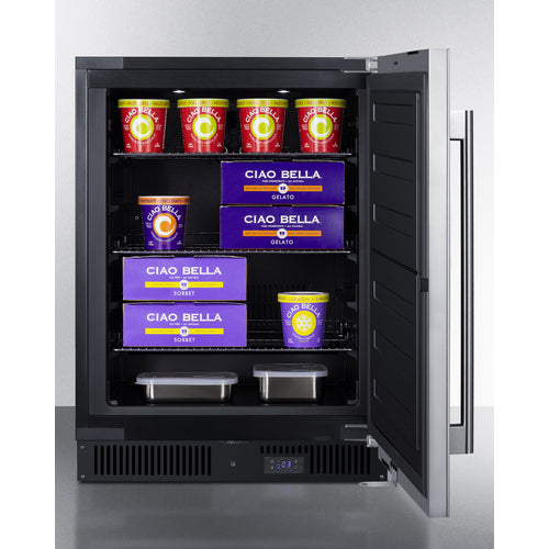 Summit 24" Wide Built-In All-Freezer, ADA Compliant ALFZ53