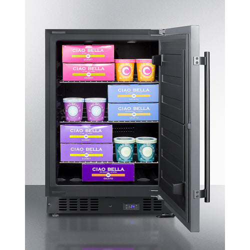 Summit 24" Wide Built-In All-Freezer SCFF53BSS