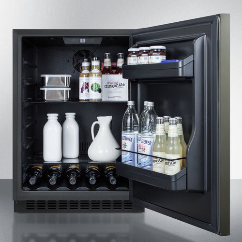 Summit 24" Wide Built-In All-Refrigerator, ADA Compliant AL54KSHH