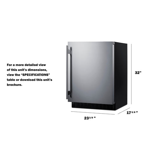 Summit 24" Wide Built-In All-Refrigerator, ADA Compliant ASDS2413