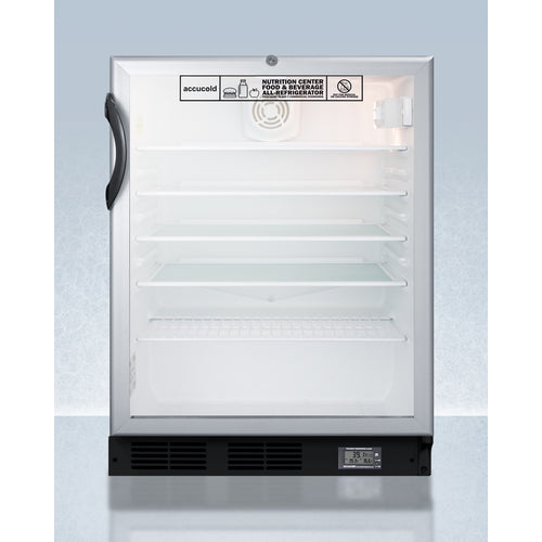 Summit 24" Wide Built-In All-Refrigerator, ADA Compliant SCR600BGLBINZADA