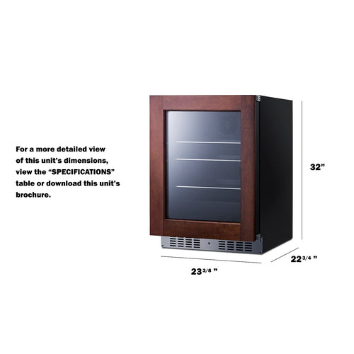 Summit 24" Wide Built-In Beverage Center, ADA Compliant (Panel Not Included) AL57GPNR