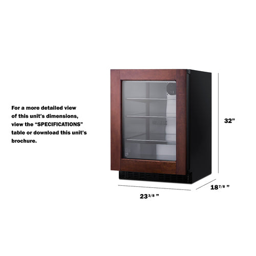 Summit 24" Wide Built-In Beverage Center, ADA Compliant (Panel Not Included) ASDG2411PNR