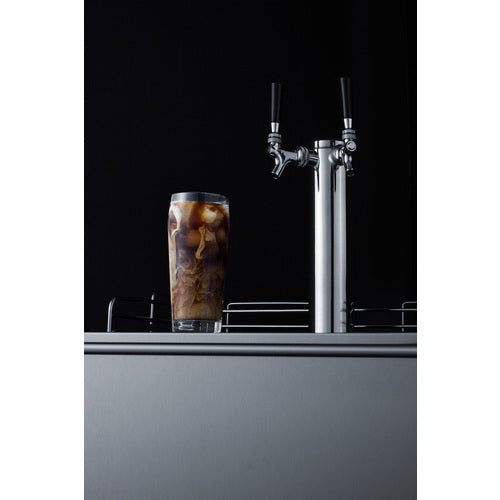 Summit 24" Wide Built-In Cold Brew Coffee Kegerator, ADA Compliant SBC58BLBIADACFTWIN