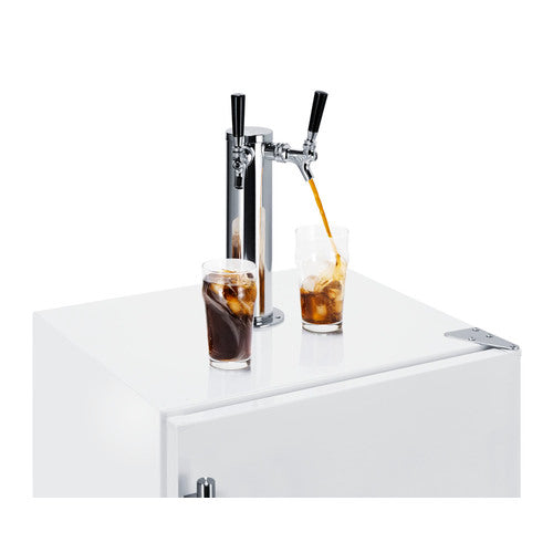 Summit 24" Wide Built-In Cold Brew Coffee Kegerator, ADA Compliant SBC58WHBIADACFTWIN