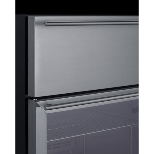 Summit 24" Wide Built-In Commercial Beverage Refrigerator With Top Drawer SCR615TD