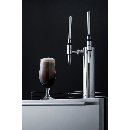 Summit 24" Wide Built-In Nitro Coffee Kegerator, ADA Compliant SBC58BLBIADANCFTWIN