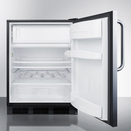 Summit 24" Wide Built-In Refrigerator-Freezer, ADA Compliant CT663BKCSSADA