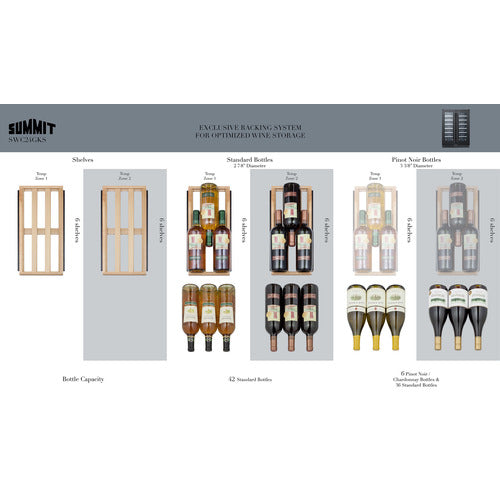 Summit 24" Wide Built-In Wine Cellar SWC24GKS