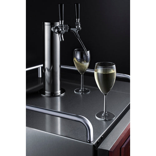 Summit 24" Wide Built-In Wine Kegerator (Panel Not Included) SBC682PNRWKDTWIN