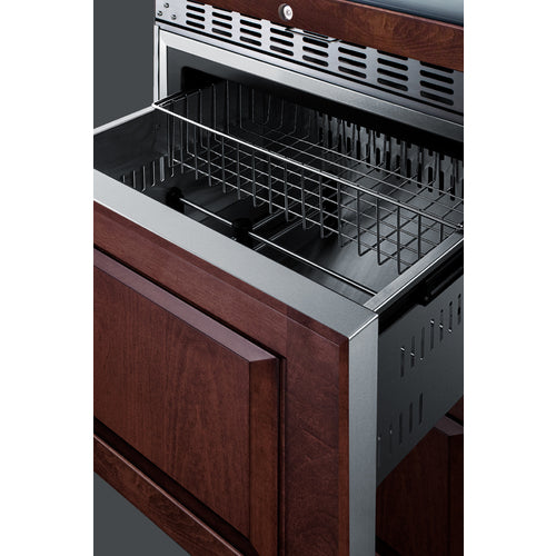 Summit 24" Wide Combination Dual-Zone Wine Cellar and 2-Drawer All-Freezer (Panels Not Included) SWCDAF24PNR