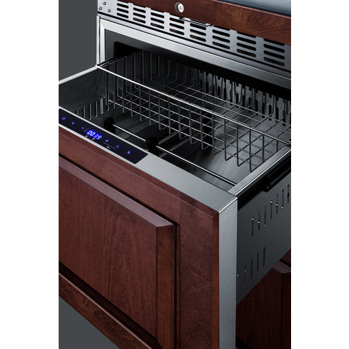 Summit 24" Wide Combination Dual-Zone Wine Cellar and 2-Drawer Refrigerator-Freezer (Panels Not Included) SWCDRF24PNR