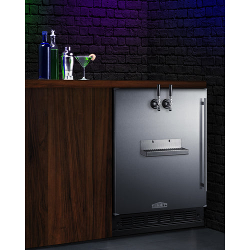 Summit 24" Wide Front Tap Built-In Beer Kegerator SBC7BRSFRTPLHD