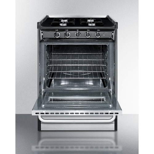 Summit 24" Wide Gas Range, Open Burners TNM6107BRW