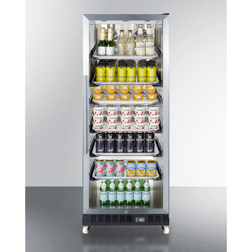 Summit 24" Wide Mini Reach-In Beverage Center with Dolly SCR1156RI