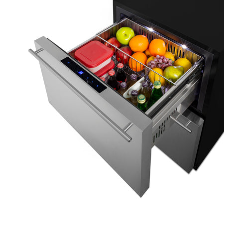 Summit 24" Wide Outdoor 2-Drawer All-Refrigerator, ADA Compliant ADRD241OS