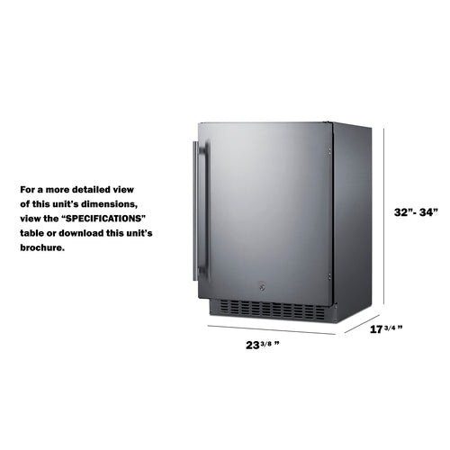 Summit 24" Wide Outdoor All-Refrigerator, ADA Compliant SPR618OSADA