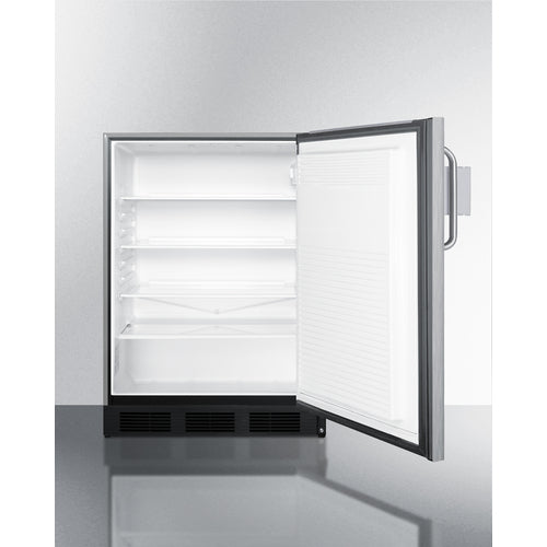 Summit 24" Wide Outdoor All-Refrigerator, with Speed Rail SPR7BOSSTSR