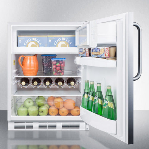 Summit 24" Wide Refrigerator-Freezer, ADA Compliant CT661WSSTBADA