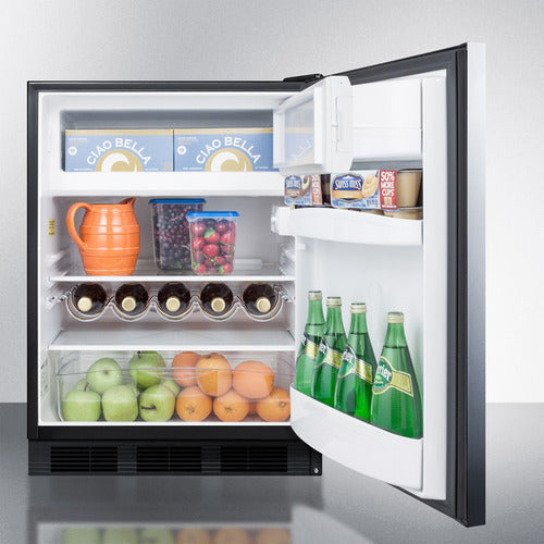 Summit 24" Wide Refrigerator-Freezer, ADA Compliant CT663BKSSHHADA