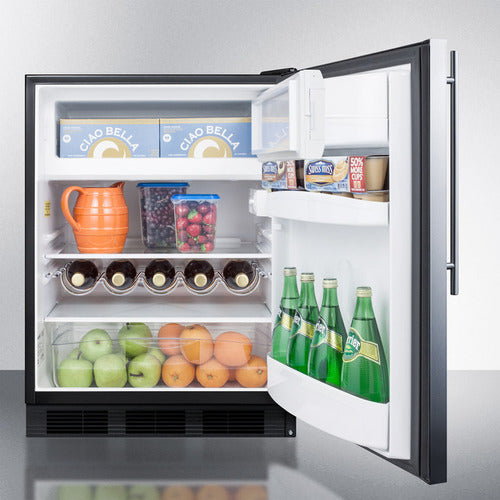 Summit 24" Wide Refrigerator-Freezer, ADA Compliant CT663BKSSHVADA