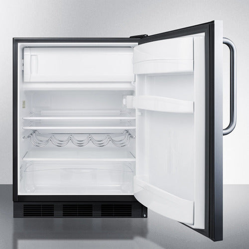 Summit 24" Wide Refrigerator-Freezer, ADA Compliant CT663BKSSTBADA