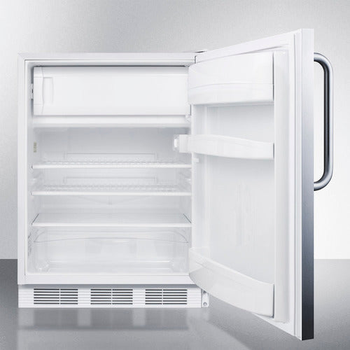 Summit 24" Wide Refrigerator-Freezer, ADA Compliant CT66LWSSTBADA