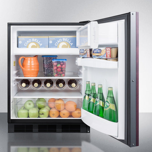 Summit 24" Wide Refrigerator-Freezer, ADA Compliant (Panel Not Included) CT663BKIFADA