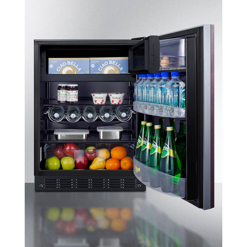 Summit 24" Wide Refrigerator-Freezer, ADA Compliant (Panel Not Included) CT66BK2SSIFADA