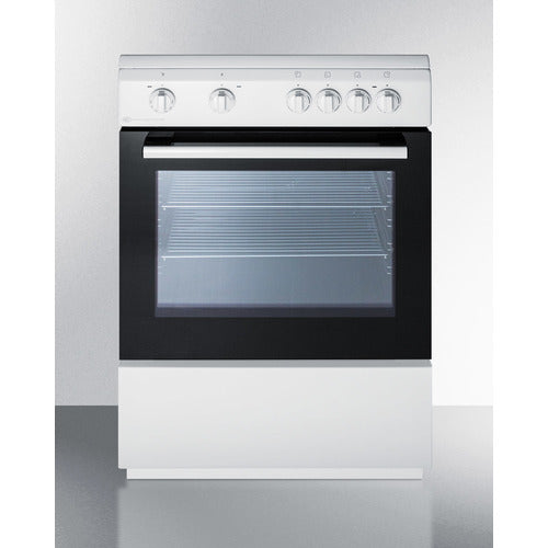 Summit 24" Wide Smooth Top Electric Range CLRE24WH