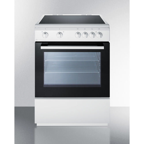 Summit 24" Wide Smooth Top Electric Range CLRE24WH