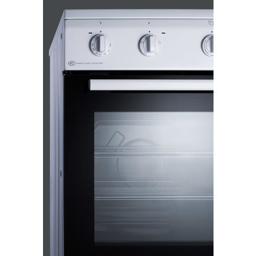 Summit 24" Wide Smooth Top Electric Range CLRE24WH